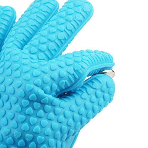 MRKU Guantes para Hornear, Guantes de Cocina para Horno, 1 Unidad, Silicona Resistente al Calor, Soporte para Olla de Barbacoa antiescaldaduras, Cocina