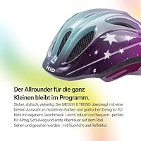 KED Meggy II Trend Fahrradhelm Für Kinder – Made In Germany, LED Rücklicht, MaxShell Technologie Und Präzise Größenverstellung | Farbe: Stars Pink Agua | Größe: 44-49 (XS) – Ansicht 5