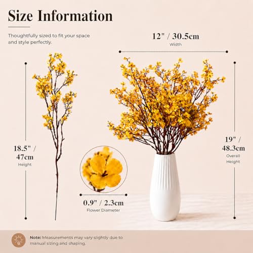 Image of Mandy's 6 Bundles Artificial Dark Yellow Baby's Breath Flowers