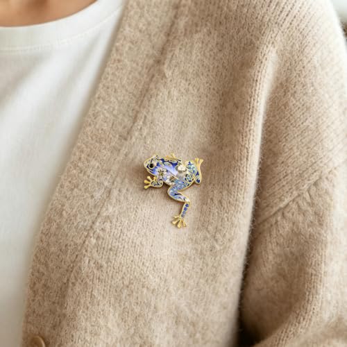 Image of Santuzza 925 Sterling Silver Enamel Brooch Pin for Women