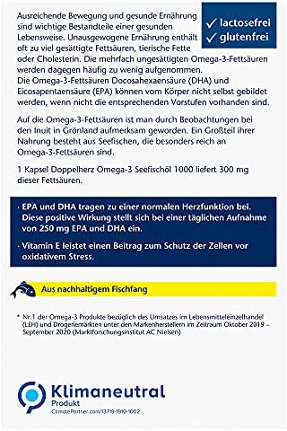 Doppelherz Sea Fish Oil Omega-3 1000 For a Heart-Friendly Diet, 80 Capsules  : Amazon.de: Health \u0026 Personal Care