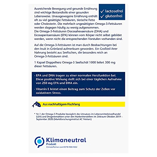 ایگرد | قیمت و خرید Doppelherz Seefischöl Omega-3 1000 – Für eine  herzgesunde Ernährung – 80 Kapseln