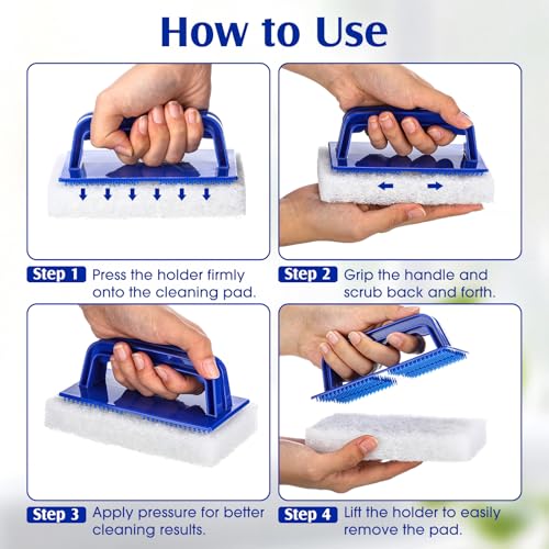 12-Set Heavy-Duty Griddle Cleaning Kit w/ Scouring Pads & Handles - image 6