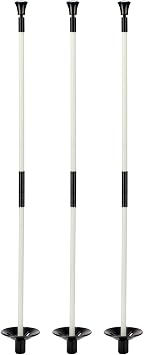 Golf Flagstick, Golf Pole Pin Flagpole Portable Detachable Design, Practice Putting Green Flag Stick for Yard Club, Backyard GolfCourse 3FT Heights Available, 3 Pack White