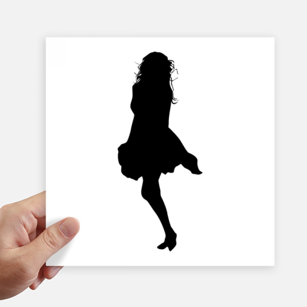 Stickers de silueta de falda DIYthinker pegatinas cuadradas de 20cm para pared y moto 4 piezas