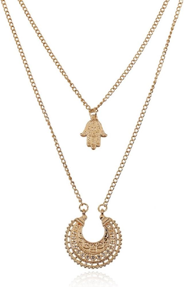 Joannala Fashion Short Necklace Palm Clavicle Chain Women's Jewelry Necklaces