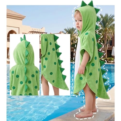 Verve Jelly Peignoir à capuche pour enfants - Serviette de bain en coton absorbant pour garçons et filles - Pour le bain, la plage, les vêtements de nuit pour enfants – vue 2