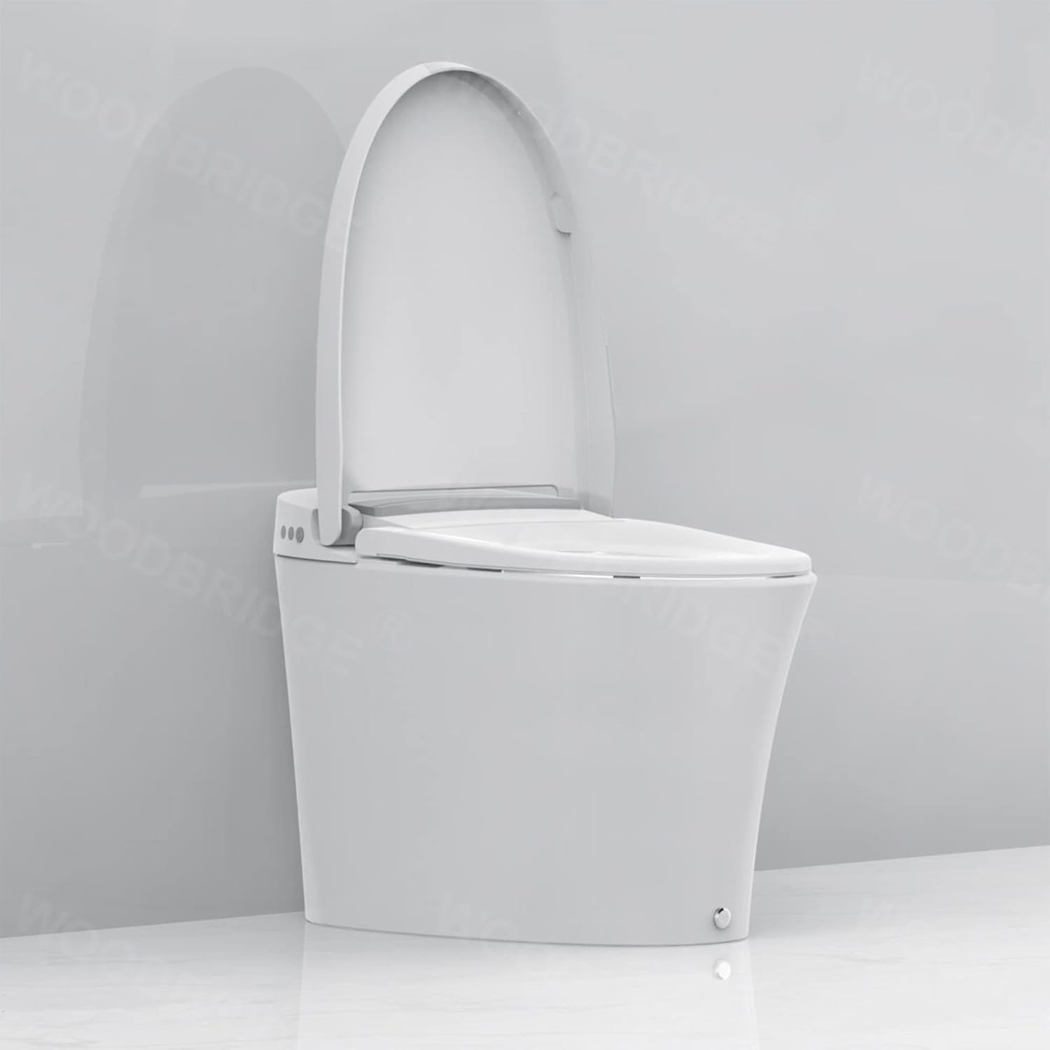 WOODBRIDGE BW5100S One Piece Modern,Slim, Tankless and High Efficiency Toilet with Battery Operated Auto Flushing