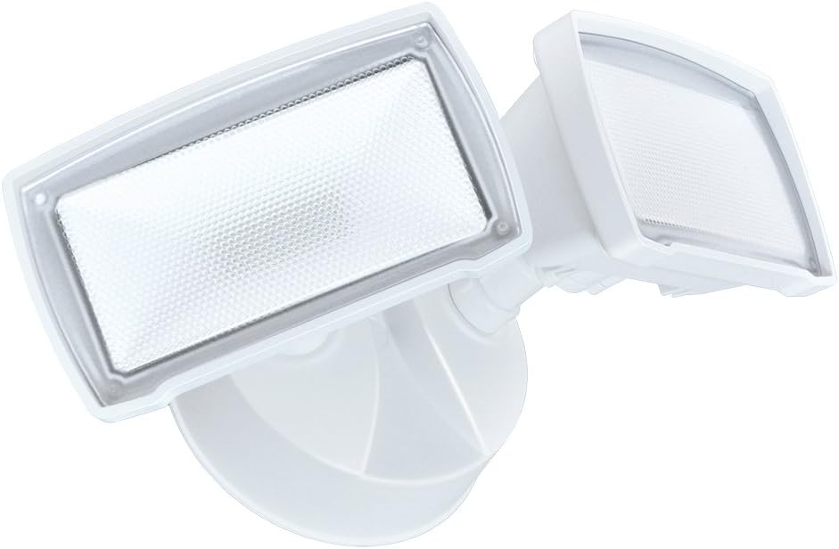 Good Earth LightingLED Security Flood Light, 2100 Lumens, 5000K, Switch Controlled Flood Light, 50,000 Hours, Direct Wire, Weatherproof, ETL & Energy Star Certified - White Finish