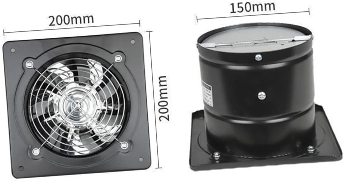 Gatuida 40W Low Noise Exhaust Fan for Wall Mounting Powerful Ventilation Fan for Kitchen Bathroom Garage Efficient Air Circulation Durable Design Black