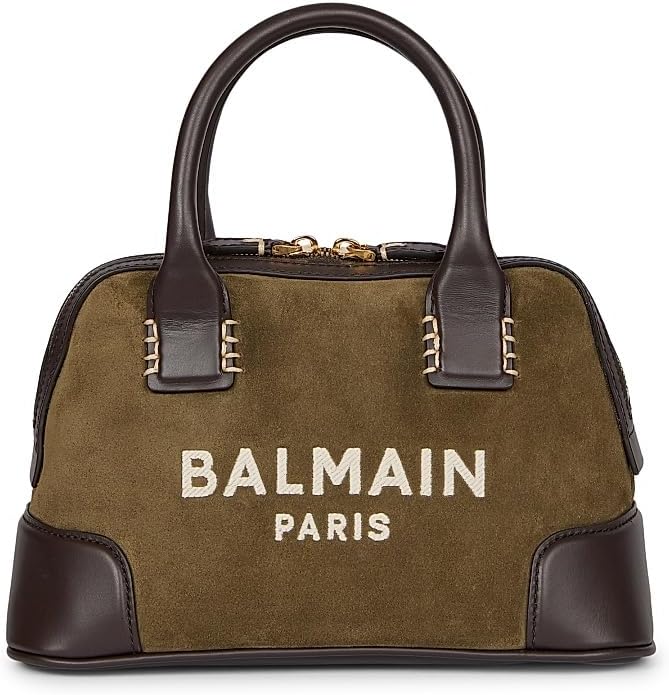 Balmain B Army Dome Suede Top Handle Bag Balmain B Army Dome Suede Top Handle Bag