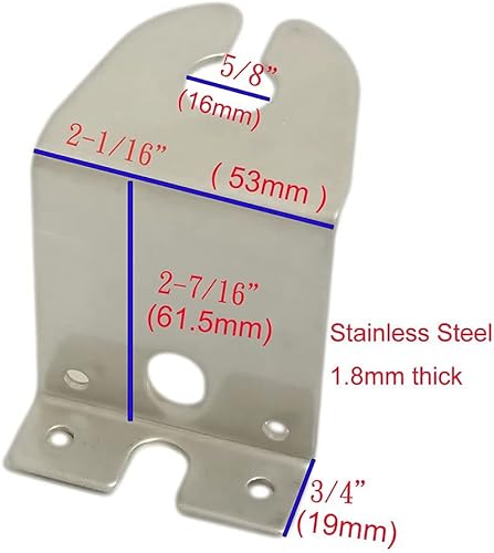 Miniatura 4 de UngSung Soporte de montaje para capó y guardabarros de vehículo para CB UHF VHF Ham Radio Antenna Pole Z Soporte de montaje