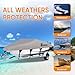 JUSTHUNDER Boat Cover 20-22 ft - Trailerable Waterproof Boat Covers Marine Grade Polyester Canvas Cover Fits Bass Boat, V-Hull and Tri-Hull, Fish & Ski, Runabout Bowrider 20' 21' 22' Foot Boat Gray