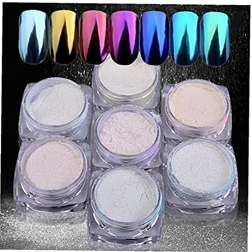 Zonster 1pc Shell Powder Metallic Glitters Nails Kunst-Maniküre-Pigment Ultra Smooth Nail Dust (1g, Wein-Rot) – Bild 3