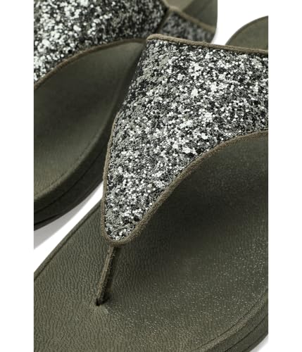 Image of FitFlop Lulu Multi-Tonal Glitter Toe-Post Sandals