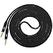 LyxPro Guitar Instrument Cable 10 feet ¼” TS Unbalanced Instrument Cable, Crystal Clear, Noiseless, Heavy Duty and Flexible