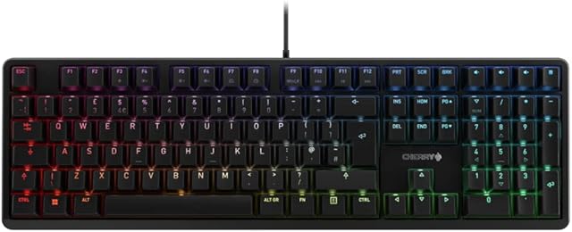 CHERRYG80-3000N RGB CORDED KEYBOARD USB GB BLACK 460X185X40