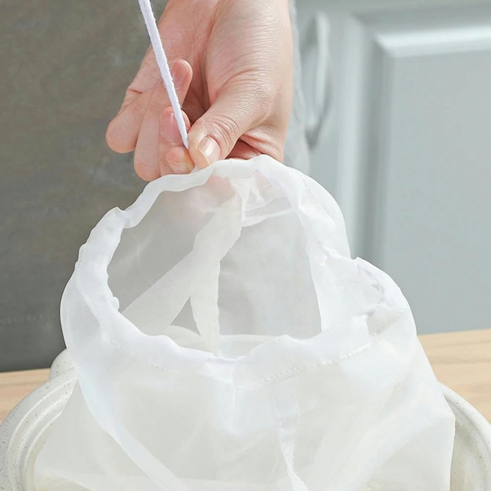Sacchetti filtranti in nylon riutilizzabili a rete 100/200/300 Rete latte tè vino soia caffè filtro filtro sacchetto schermo scarico per cibo formaggio panno-20X30CM-200Mesh 75Micron