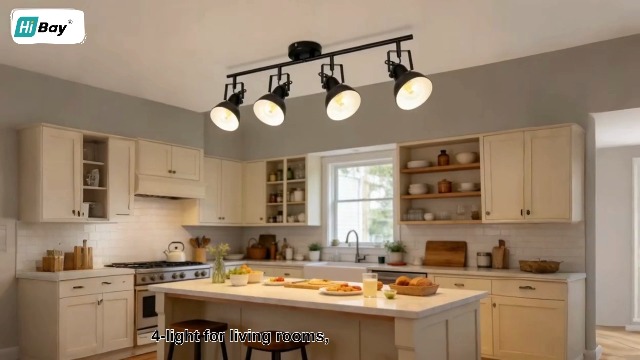 Image of HiBay 6-Light Track Lighting, Adjustable Ceiling Light Fixture Black | Industrial Track Spot Light Indoor for Kitchen, Dining Room, Living Room, E26 Base (Bulb Not Included)