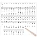 Notenaufkleber für Klavier Keyboard Piano mit 49, 61, 76, 88 Tasten - Schwarz - Deutsche Anleitung & Montagehilfe - Transparente Aufkleber Sticker für Anfänger Musikschüler