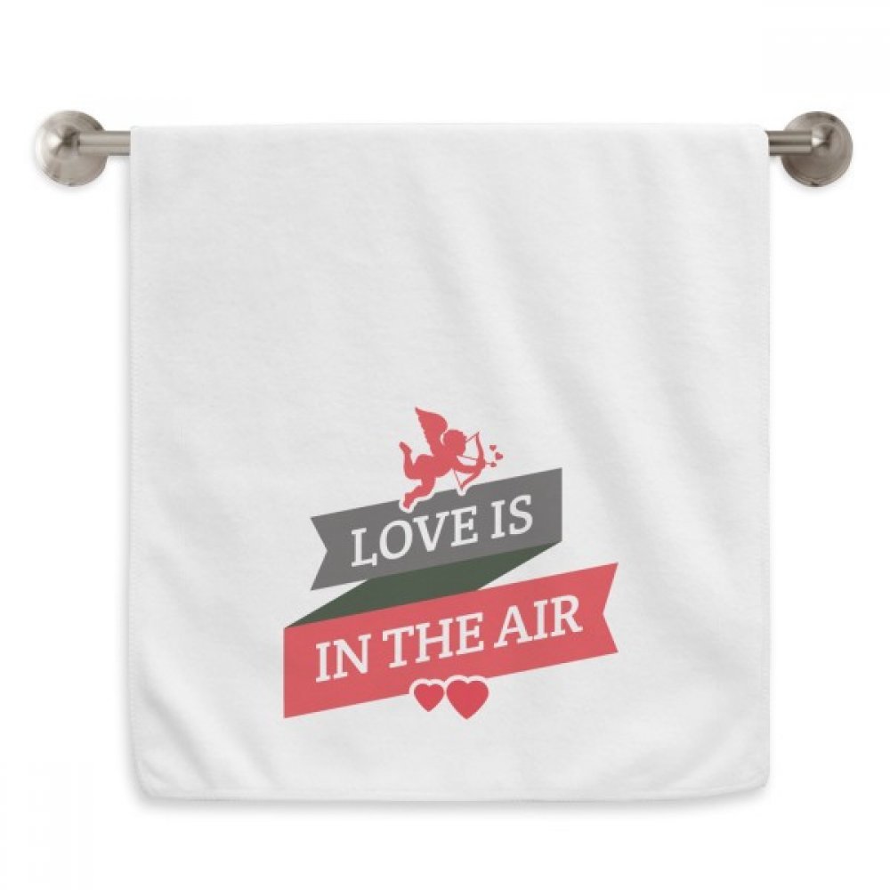 Serviettes douces Love is in The Air essuie-mains moelleux blanc