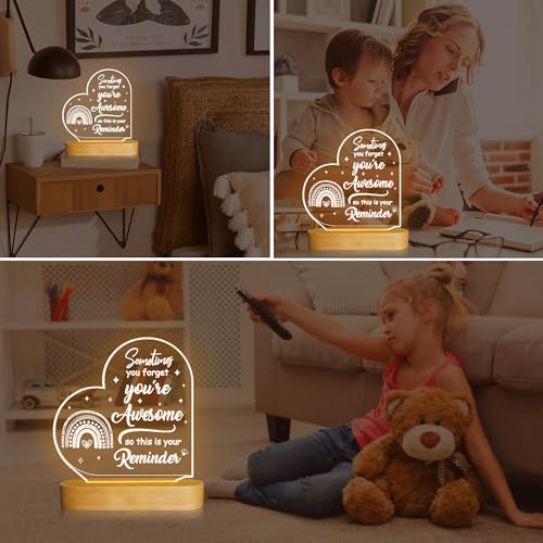 Image of Attivolife You' re Awesome Inspirational Gift for Women, LED Night Lamp Friendship Gifts for Women - Sisterhood, Thank You Gift Galentines Day Gifts for Friends