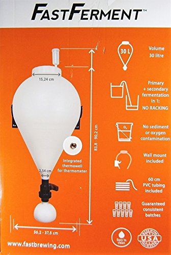Cuve de fermentation conique 30L FastFerment + Pied Bas (Stand) + Fixations murales + Thermomètre - Image 3