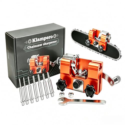 Klampero Manual Chainsaw Sharpener with 7 Stones
