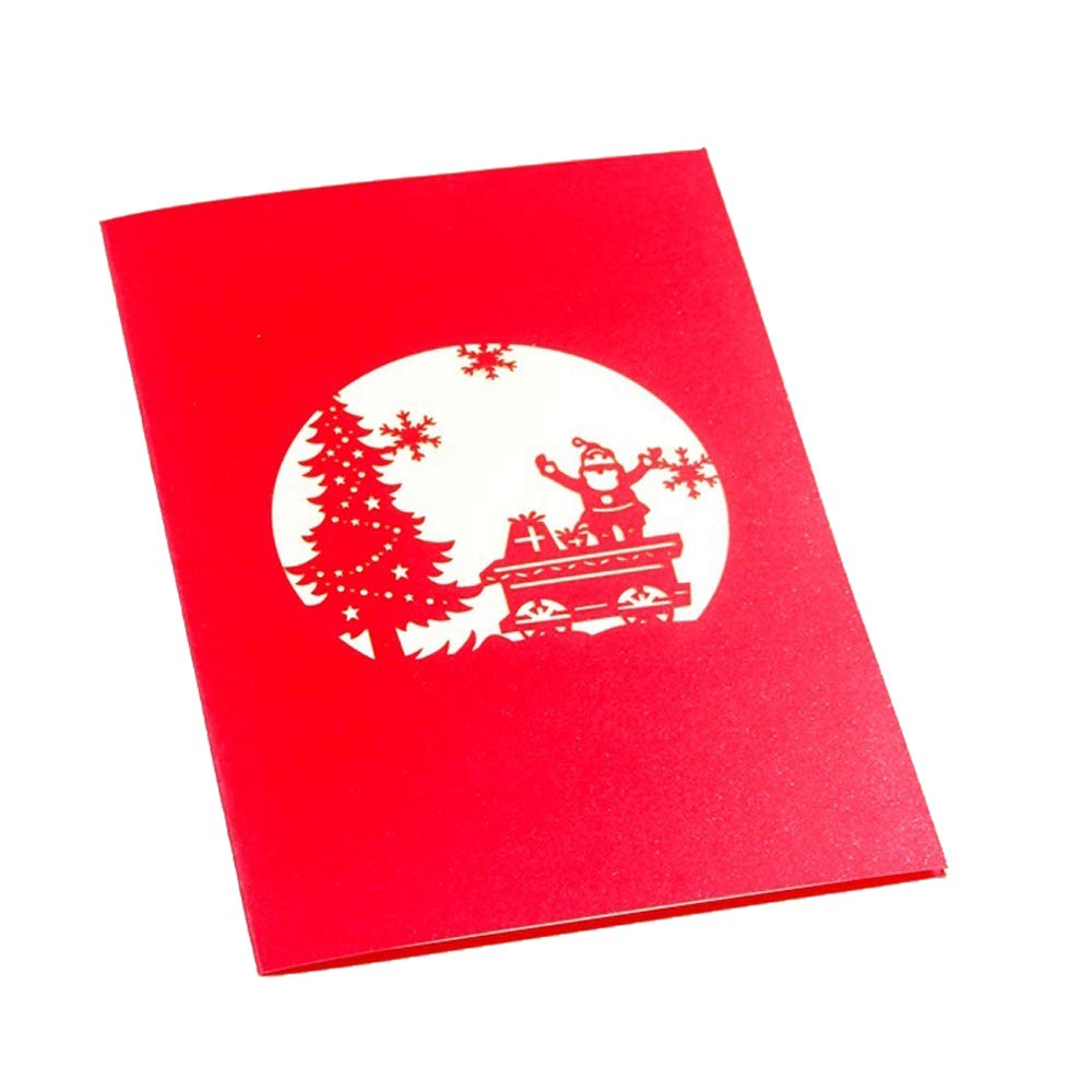 Carte De Noël Popup Cartes De Noël Musicales Popup 3D Artisanat Gravure Ajourée Paysage De Neige
