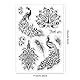 GLOBLELAND Pfau Feder Transparente Silikonstempel Klare Stamps Realistische Tiere Silikonstempel Für Kartengestaltung DIY Prägung Journaling