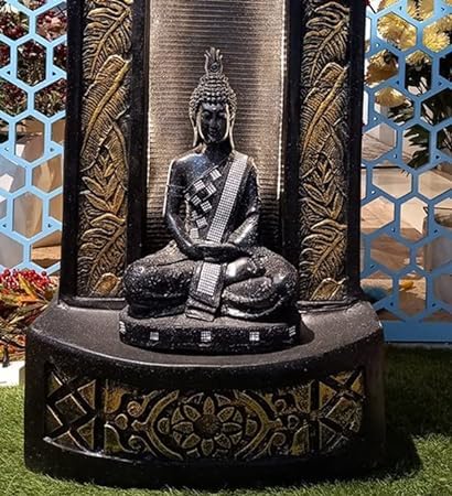 Home Decor Water Fountain Jharna Buddha Fiber Water Fountain for Living Room Home Decor Garden-Yard Art Decoration Gift Gifting with LED Lights Water Pump for Home décor-image-44