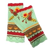 LTWOTEJNG Blume Frauen kleine warme Handschuhe Woolen Handhaken handgemachte Handschuhe Sklaven Outfit Latex