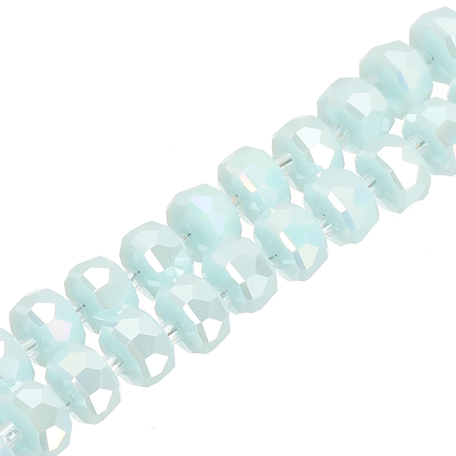 PATIKIL 75 Pcs 8mm OD 5mm Thick Crystal Glass Beads