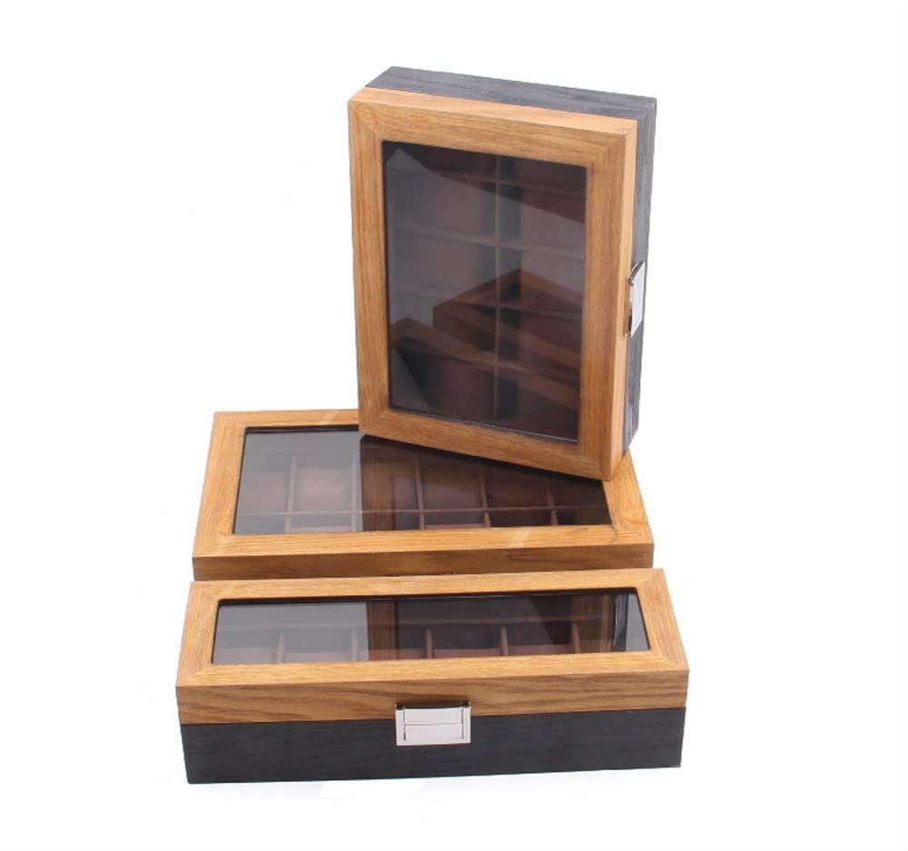 Estuche para Relojes Estuche Enrollable para Relojes Enrollador de Relojes Ranuras para Cajas de Relojes Organizador de Relojes de Madera Retro Estuche de Madera para Relojes (6 Ranuras)