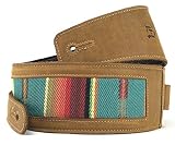 Anthology Gear Southwest Inspired Full Grain Leather Guitar Strap - For Electric, Acoustic, and Bass