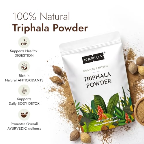 Kapiva Triphala Powder 14 oz (397g) | Ground Amla, Bibhitaki & Haritaki Fruits | 100% Natural, Non-GMO | Ayurvedic Herbal Powder | No Fillers, No Preservatives — view 2