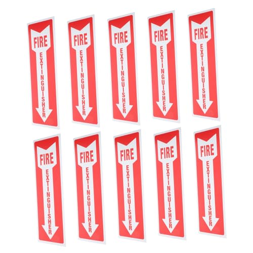 DOITOOL 10個 消火器標識ステッカー 耐候性自己粘着シール 明瞭表示で視認性良好 オフィス 店舗 飲食店向け 表示用