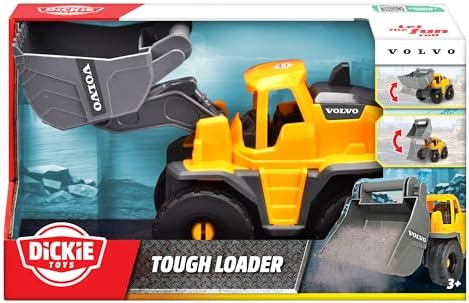 Dickie Toys, 203724010, Volvo Loader Kum Oyuncağı, Serbest Tekerlek, Açılabilir Kabin ve Hareketli, - Görsel 7