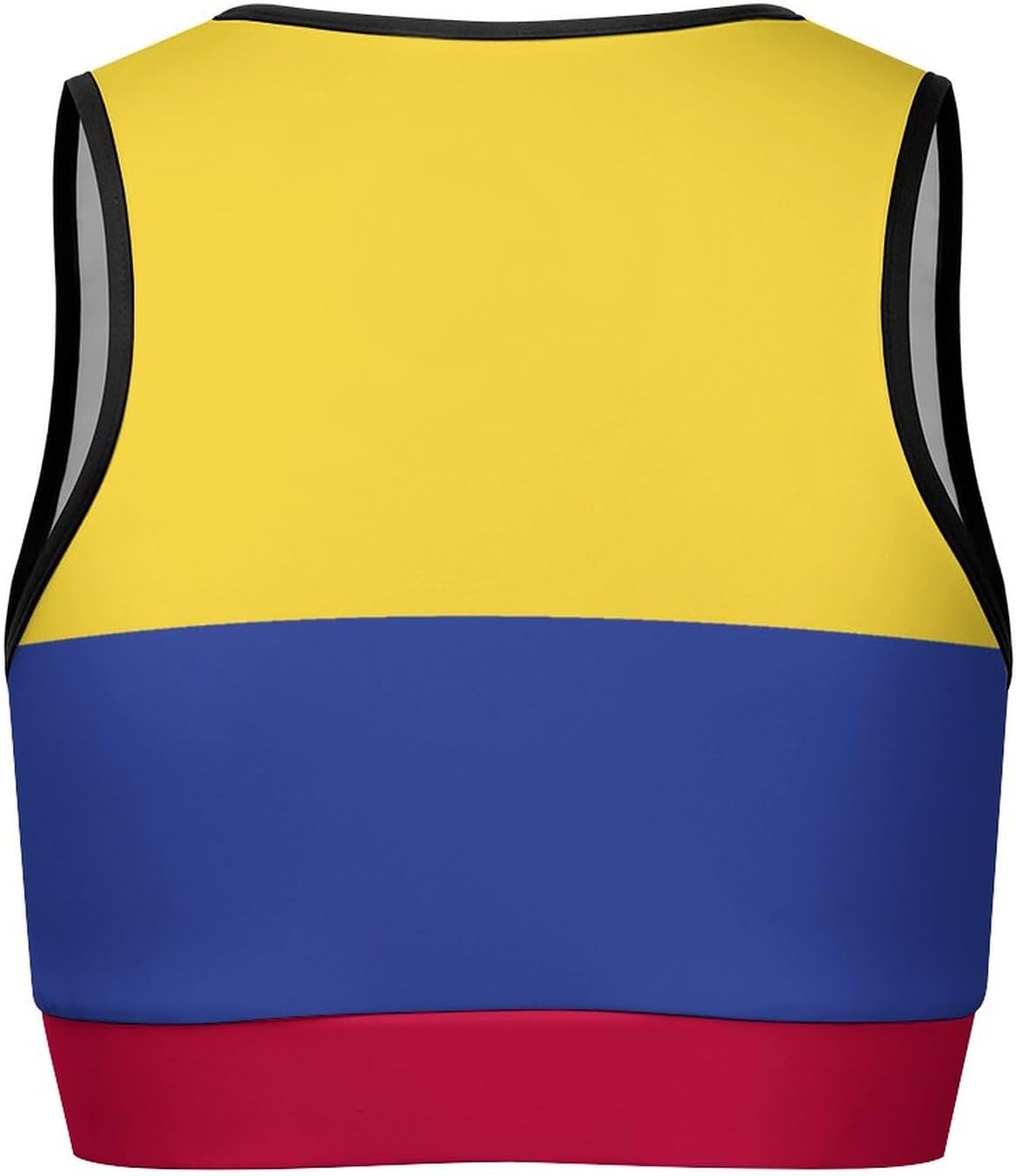 Adugen Origei Colombia Flag Print Fashion Yoga Clothes Yoga Bra Yoga Crop Tank Tops Sports Bra Colombia Flag L