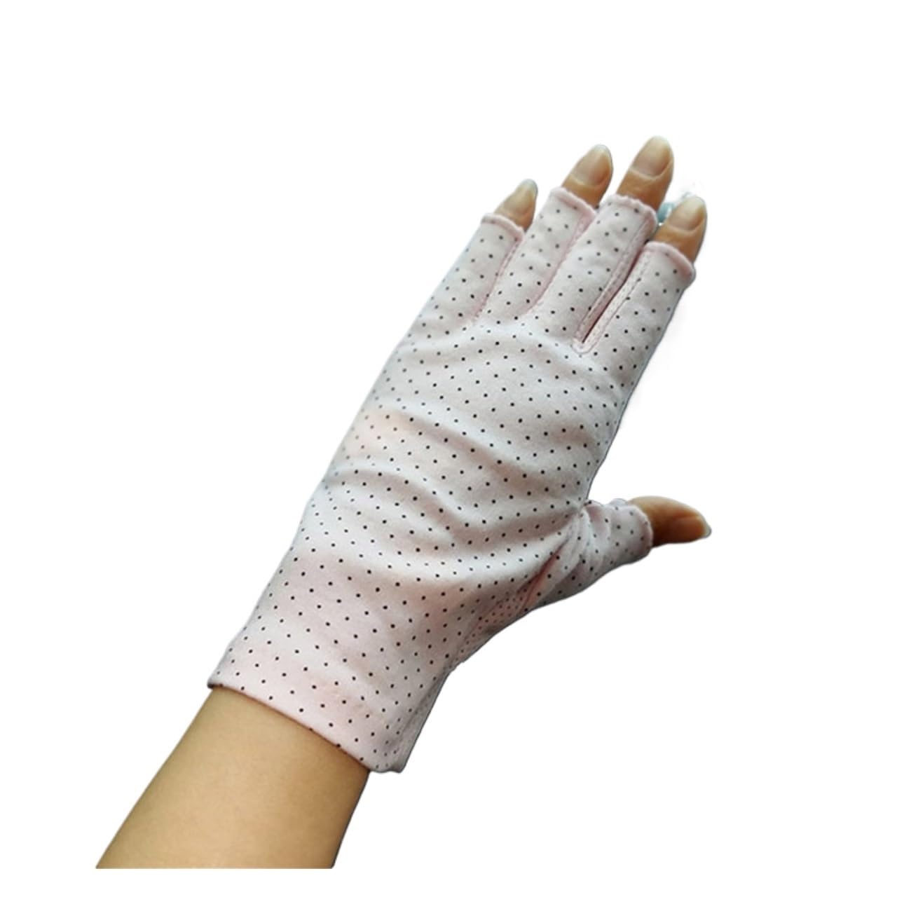 Deportes Femeninos Fitness Ciclismo Protector Solar Pantalla táctil Guantes de Dedo Largo Mujeres Algodón Medio Dedo Conducir