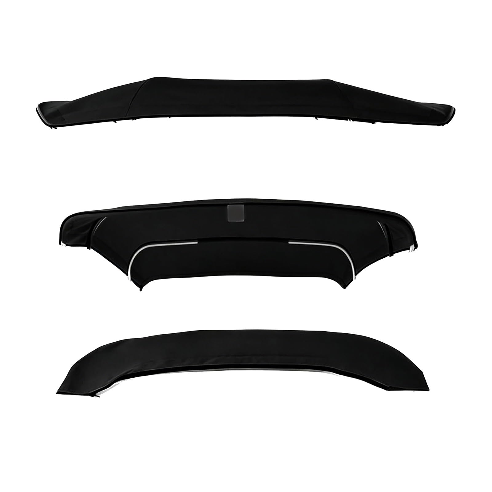 Wymienne Poszycie Dachu Bimini 600D, Ochrona Przed Słońcem i Deszczem – Łatwy Montaż, bez Stelaża(Black,243X155cm)