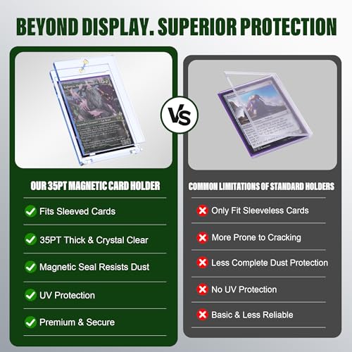 Image of Kabinka Card Deck Box for MTG Commander, Holds 400+ Double-Sleeved Cards, 5 IN 1 Detachable Card Case with Dice Tray, Fits Magic /TCG Cards, 4 Magnetic Card Holders & Dividers (Black Green)