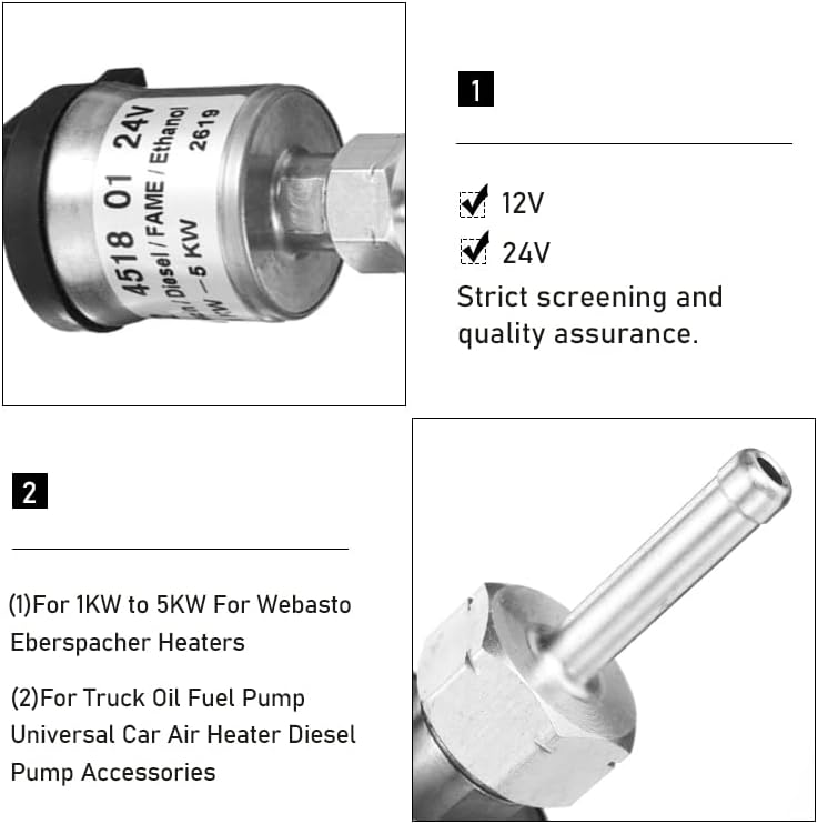 12V/24V 1000W- 5000W Universal 22ML Car Heater Oil Fuel Diesel Pump Air Parking Heater Car Styling Accessories - (Color: 24V)