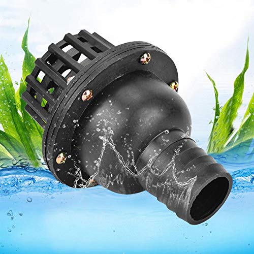 Flat Valve, Water Pump Foot Valve, Multifunction Black PVC Low Pressure Check Valve for Fluid Machine (2in) Foot Check Valve