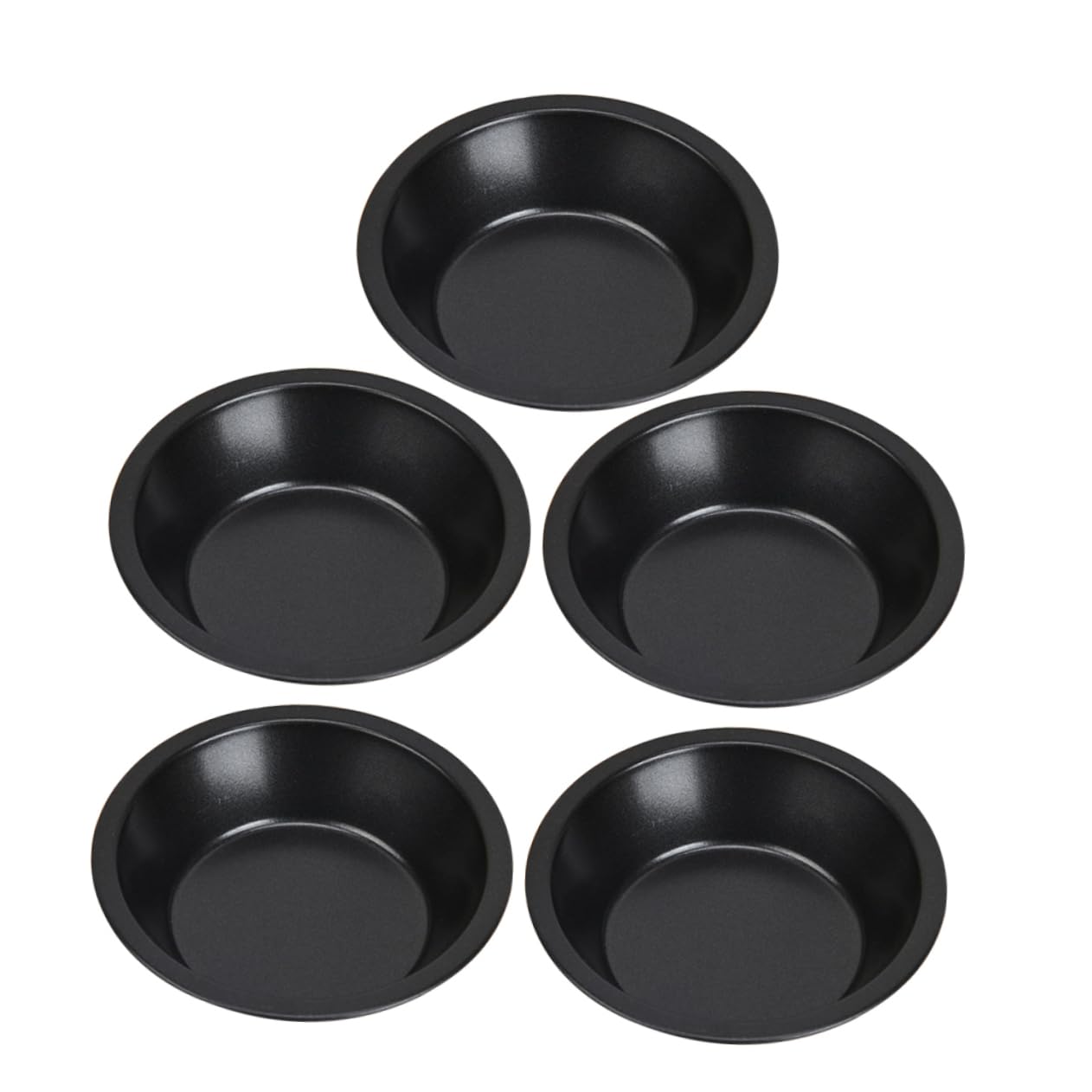 STOBAZA 5pcs Mini Tart Pans Non-stick Carbon Steel Small Cake Baking Pans 5 Inch Round Cakes Breads Baking Set Oven Safe Easy Clean