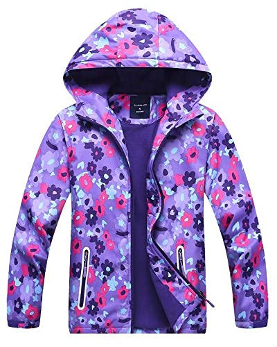 Welity Boys & Girls Rain Jackets Lightweight Waterproof Hooded Raincoats Windbreaker Coats