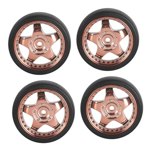 4 Pack RC Drift Tire Replacement Set for 1:18 Scale Trucks, Gold