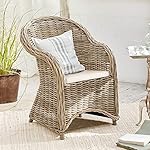 Loberon Sessel Margate Rattan Braun/Creme