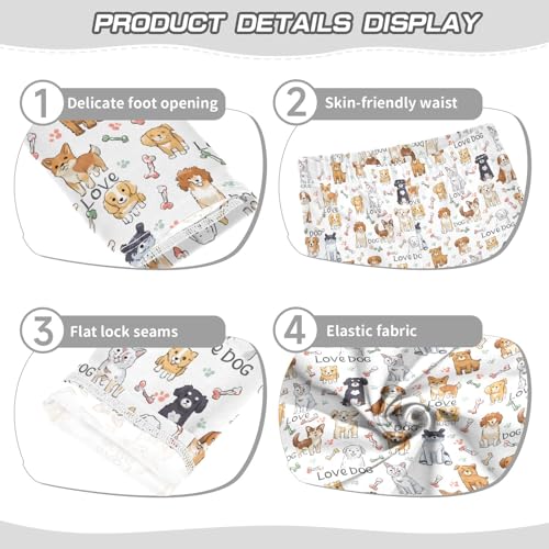 Cartoon Dogs Girls Leggings Kids Yoga Pants Athletic Tights Pants 4-10 Years3