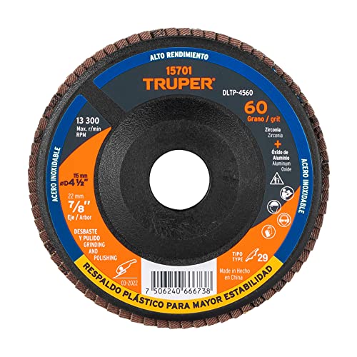 Plastic laminate backing disc 4-1/2 ', bore 7/60 8'grano